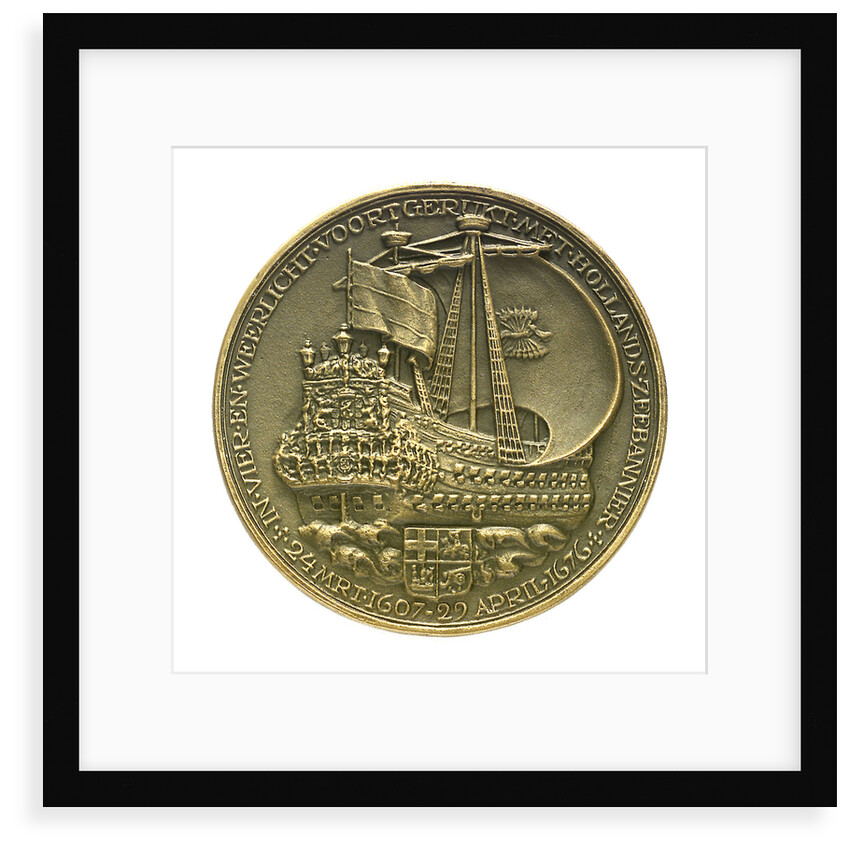 Medal commemorating Admiral Michel Adriaenszoon de Ruyter (1607-1676); reverse by J.J. van der Goor