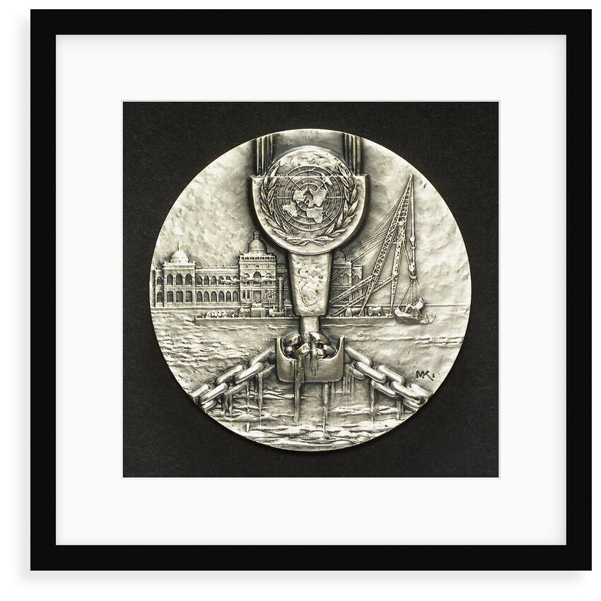 Medal commemorating the Suez Canal Clearance 1956-1957; obverse by M. Kutterink