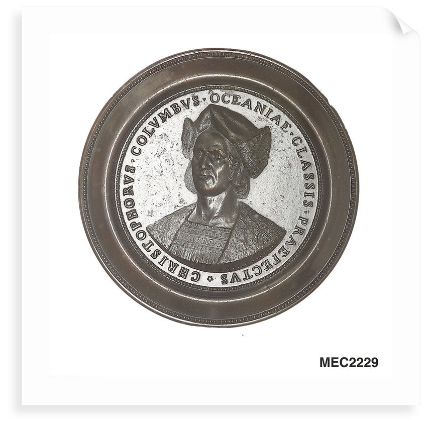 Medal commemorating the 400th anniversary of Christopher Columbus's discovery of America, 1492-1892 by U.A. Bizzarri