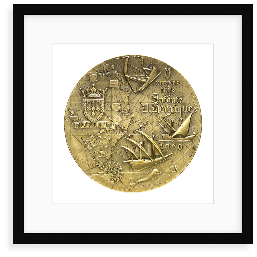Medal commemorating the 5th centenary of the death of Henry the Navigator, 1960; reverse by J. da Silva