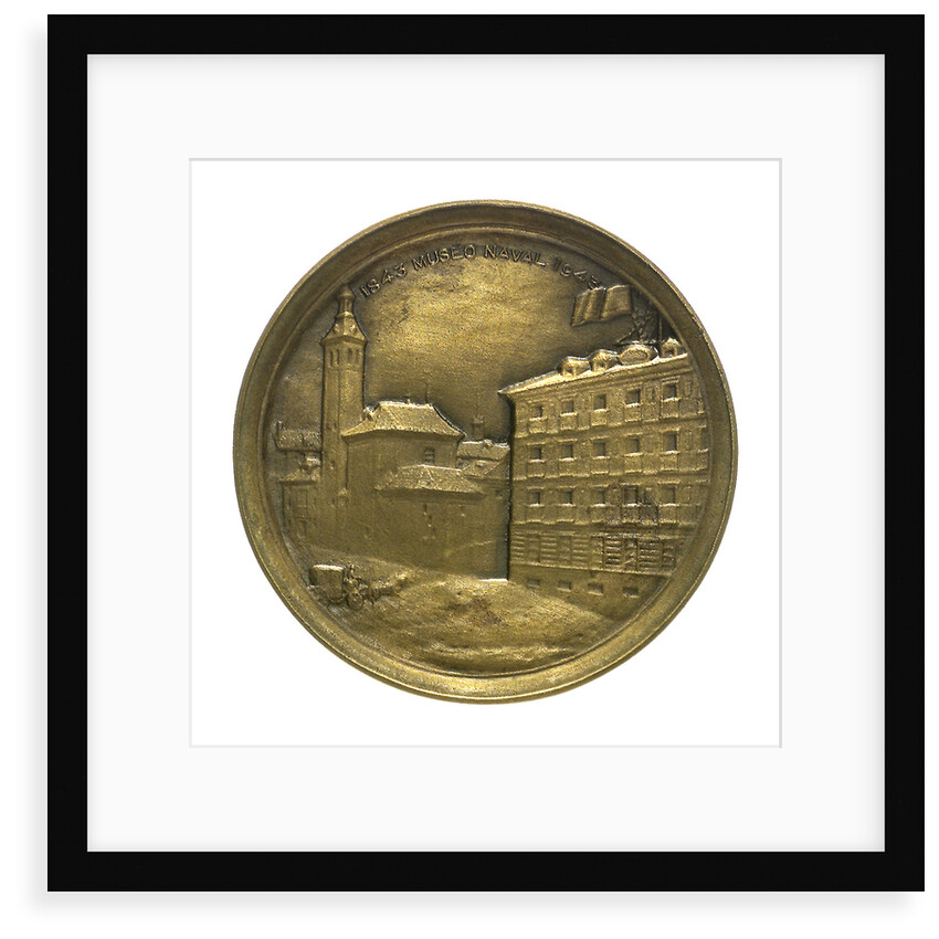 Token commemorating the National Maritime Exhibition of Cadiz, 1887; reverse by Ortells