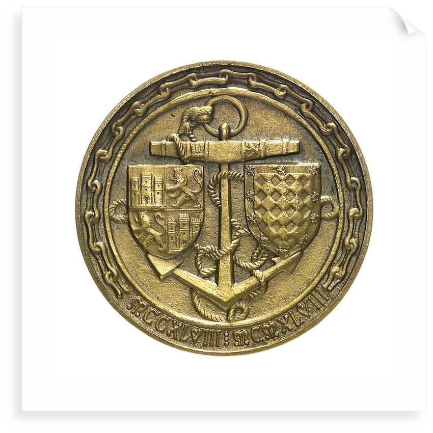 Medal commemorating the 7th centenary of the conquest of Seville and foundation of the Castilian Navy; reverse by unknown