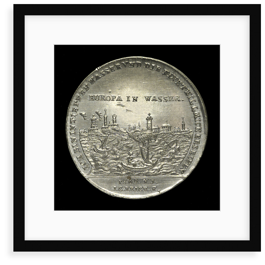 Medal commemorating the floods in Europe, 1784; obverse by J.C. Reich