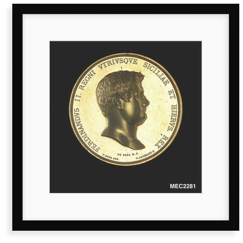Medal commemorating the accession of King Ferdinand II of the Two Sicilies, 1830 by Filipo Rega