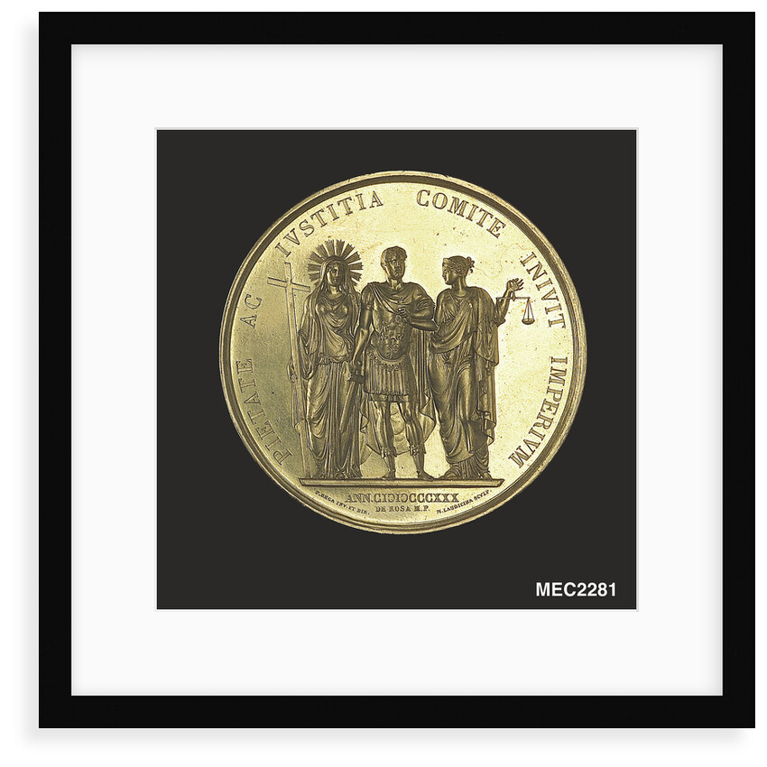 Medal commemorating the accession of King Ferdinand II of the Two Sicilies, 1830 by Filipo Rega