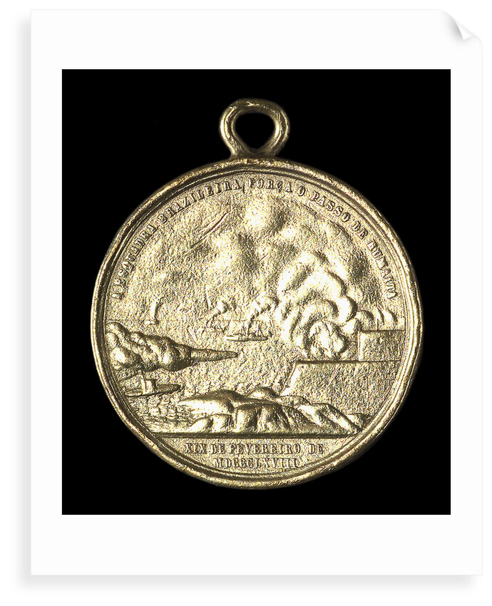 Medal commemorating the Brazilian fleet off Humaita, 1868; obverse by unknown