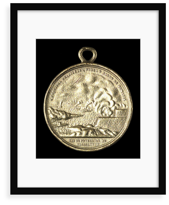 Medal commemorating the Brazilian fleet off Humaita, 1868; obverse by unknown