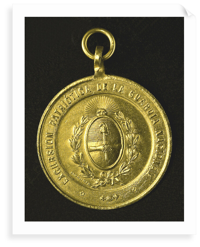 Medal commemorating the visit of the National Guard to the SS 'Garibaldi', 1898; obverse by B. Orzali & Co.