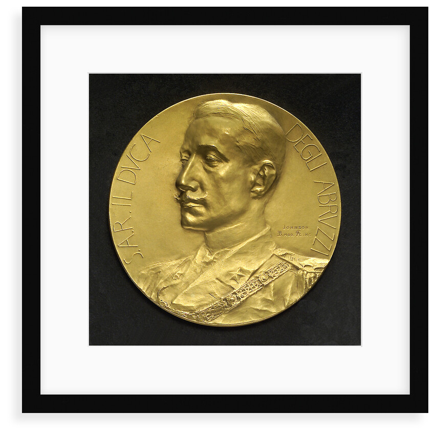 Medal commemorating Duca d'Abruzzi and his North Pole expedition, 1899; obverse by E. Boninsegna