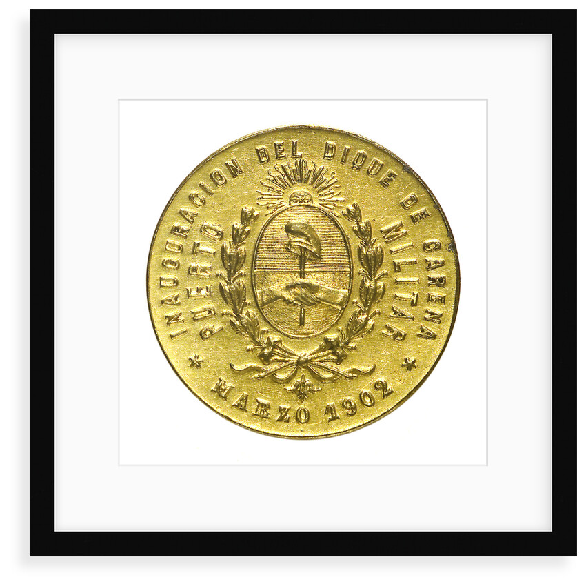Medal commemorating the inauguration of the Dock of Carena, Puerto Militar, 1902; obverse by unknown