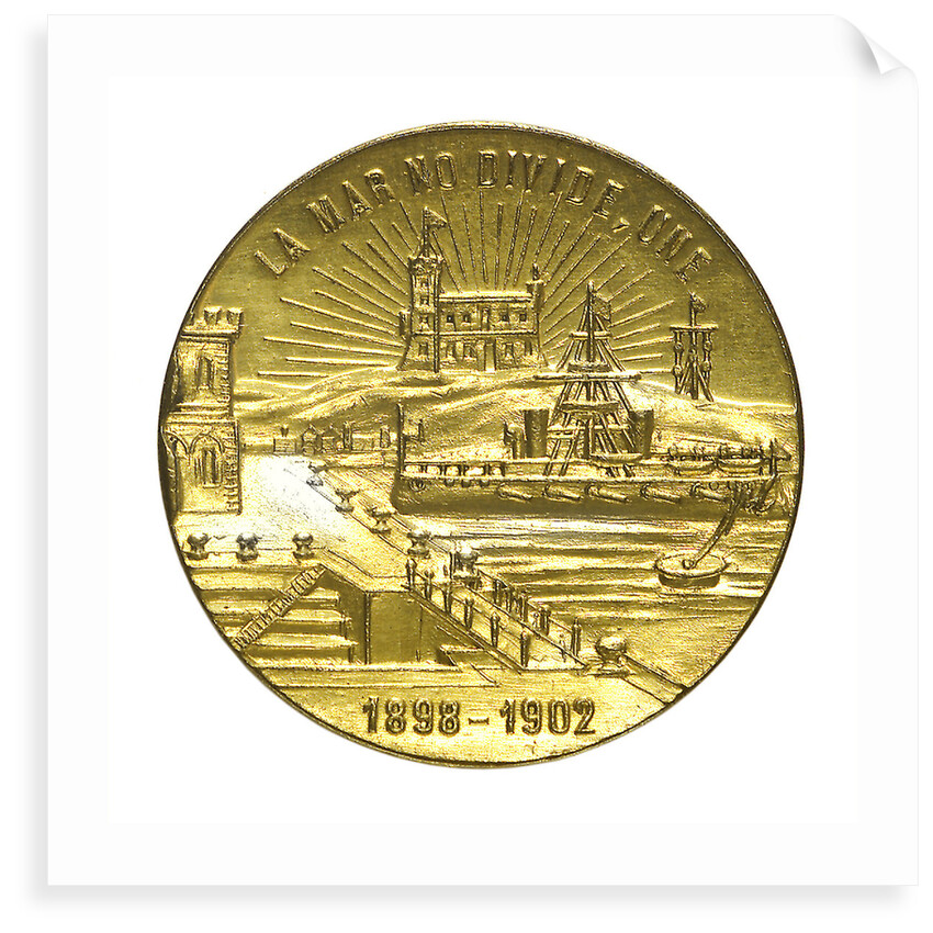 Medal commemorating the inauguration of the Dock of Carena, Puerto Militar, 1902; reverse by unknown