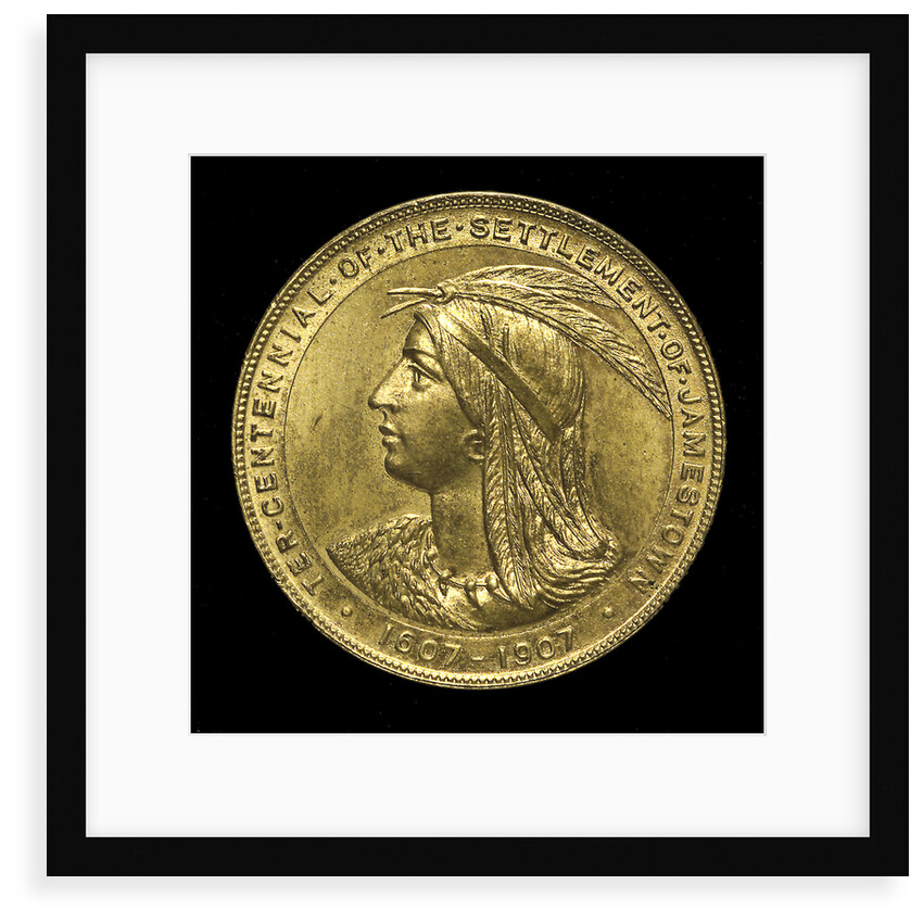 Medal commemorating the tercentenary of the settlement of Jamestown, 1907; obverse by unknown