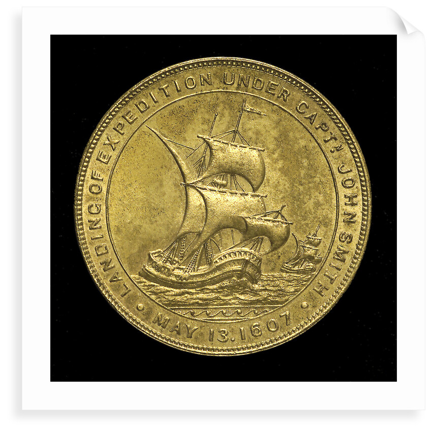 Medal commemorating the tercentenary of the settlement of Jamestown, 1907; reverse by unknown