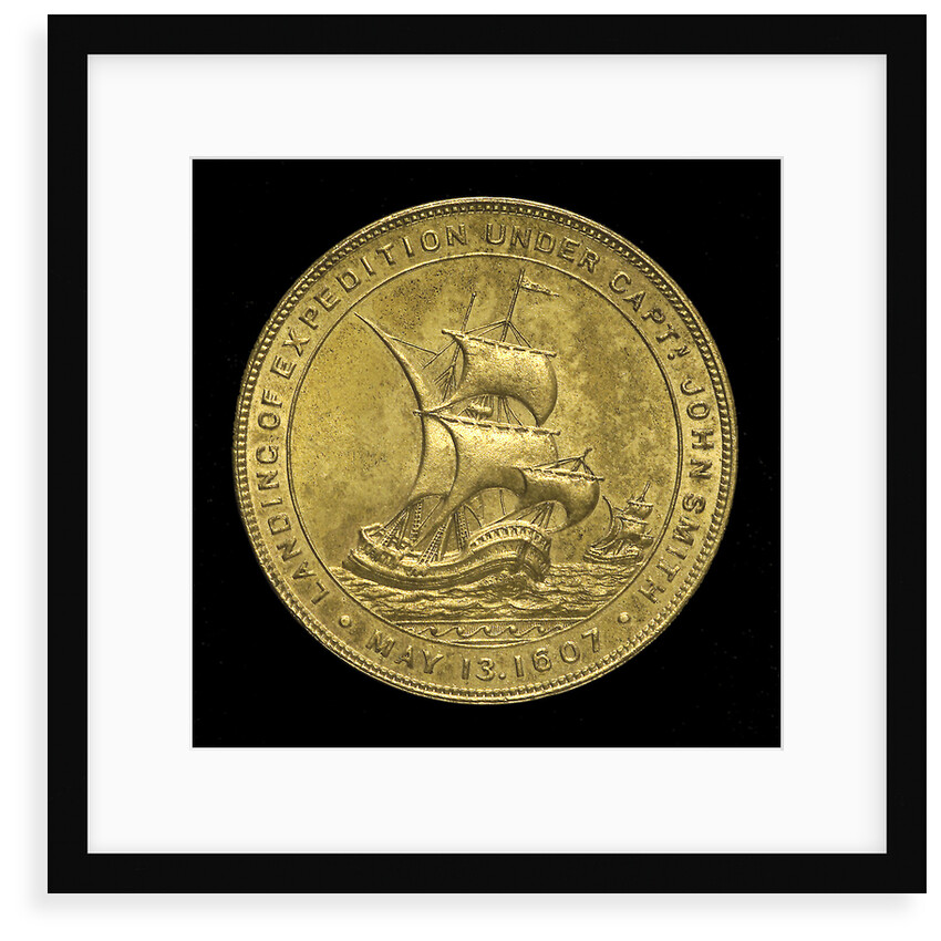 Medal commemorating the tercentenary of the settlement of Jamestown, 1907; reverse by unknown
