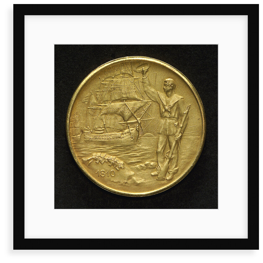 Medal commemorating the centenary of the Argentine Navy, 1910; reverse by C. Rossi