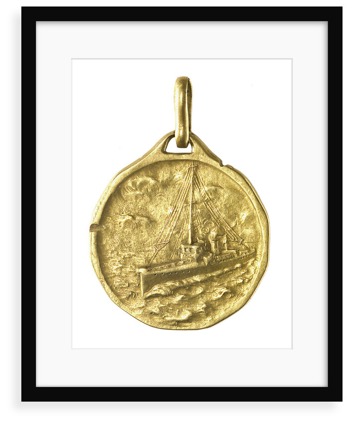 Medal commemorating the Royal torpedo boat service; obverse by A. Santi