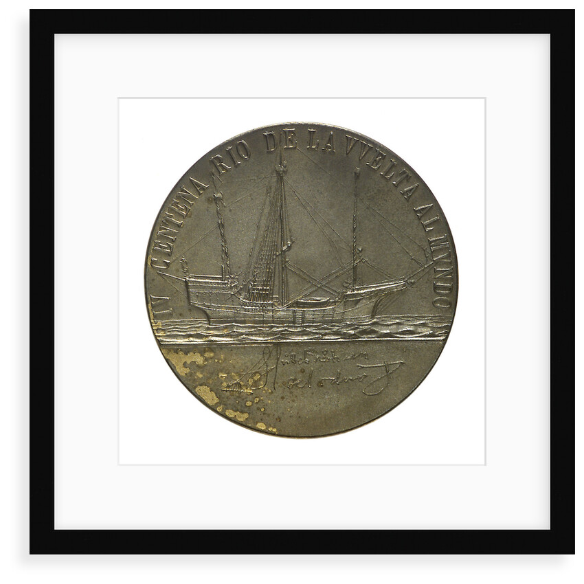 Medal commemorating the 400th anniversary of the discoverer Juan Sebastian del Cano, 1922; reverse by unknown