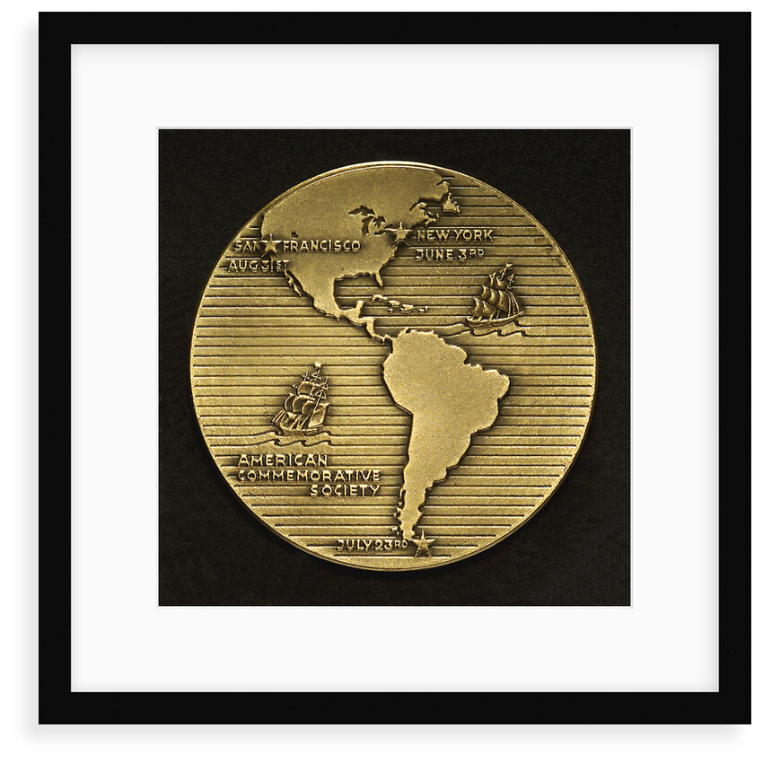 Medal commemorating the centenary of the voyage of the 'Flying Cloud', 1951; reverse by M.K. and Holland