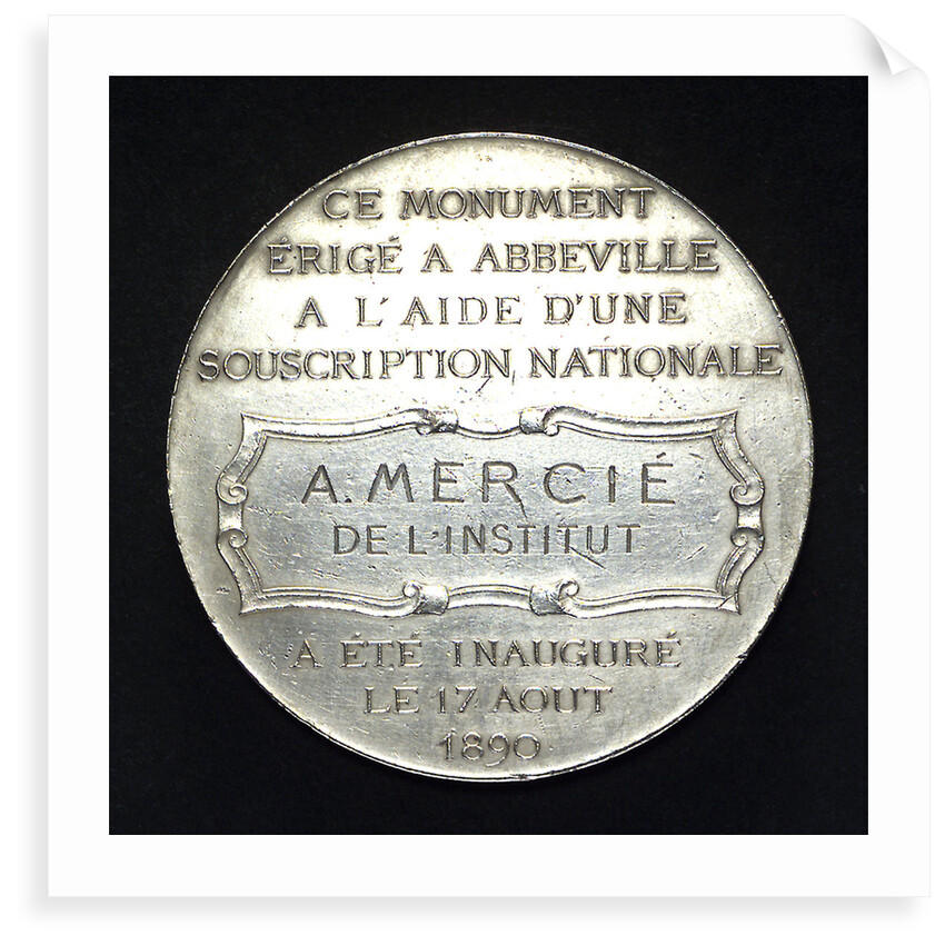 Medal depicting the Admiral Courbet memorial; reverse by H. Dubois