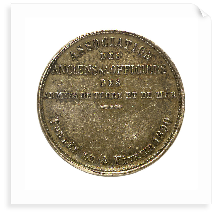 Medal commemorating the Army and Navy Under-Officers Association; reverse by unknown
