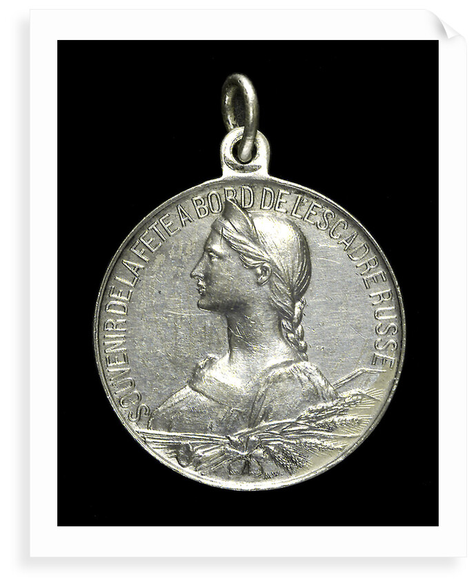 Medal commemorating the visit of the Russian fleet to Toulon, 1893; obverse by A.W.