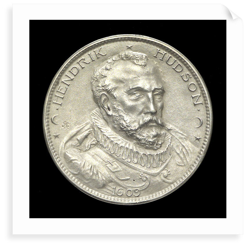 Medal commemorating the Henry Hudson tercentenary, 1909; obverse by J.E. Roin