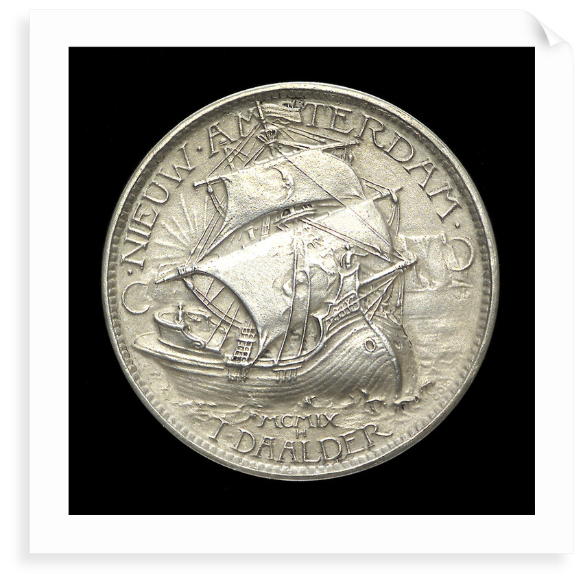 Medal commemorating the Henry Hudson tercentenary, 1909; reverse by J.E. Roin