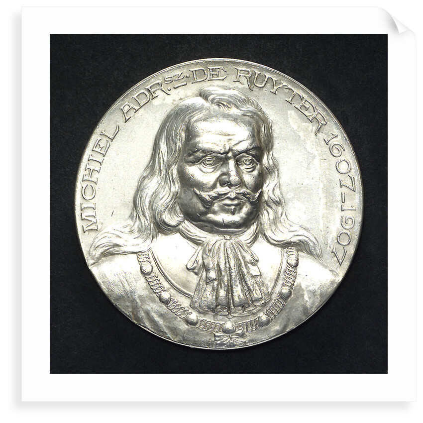 Medal commemorating the tercentenary of the birth of Admiral de Ruyter, 1997; obverse by J.J. van der Goor