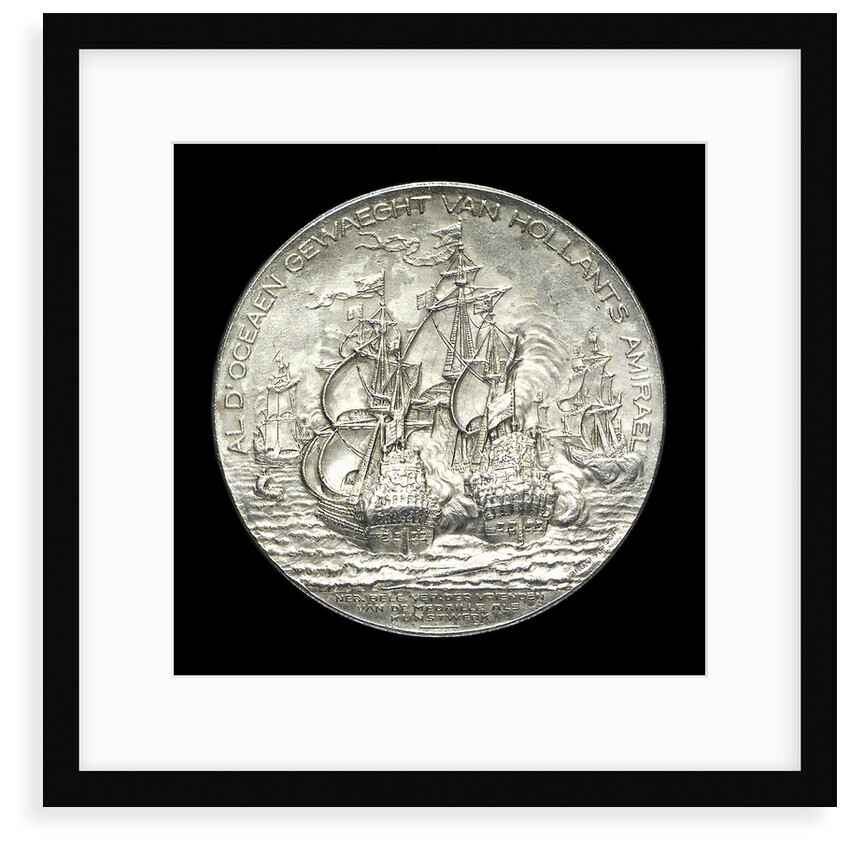 Medal commemorating the tercentenary of the birth of Admiral de Ruyter, 1997; reverse by J.J. van der Goor