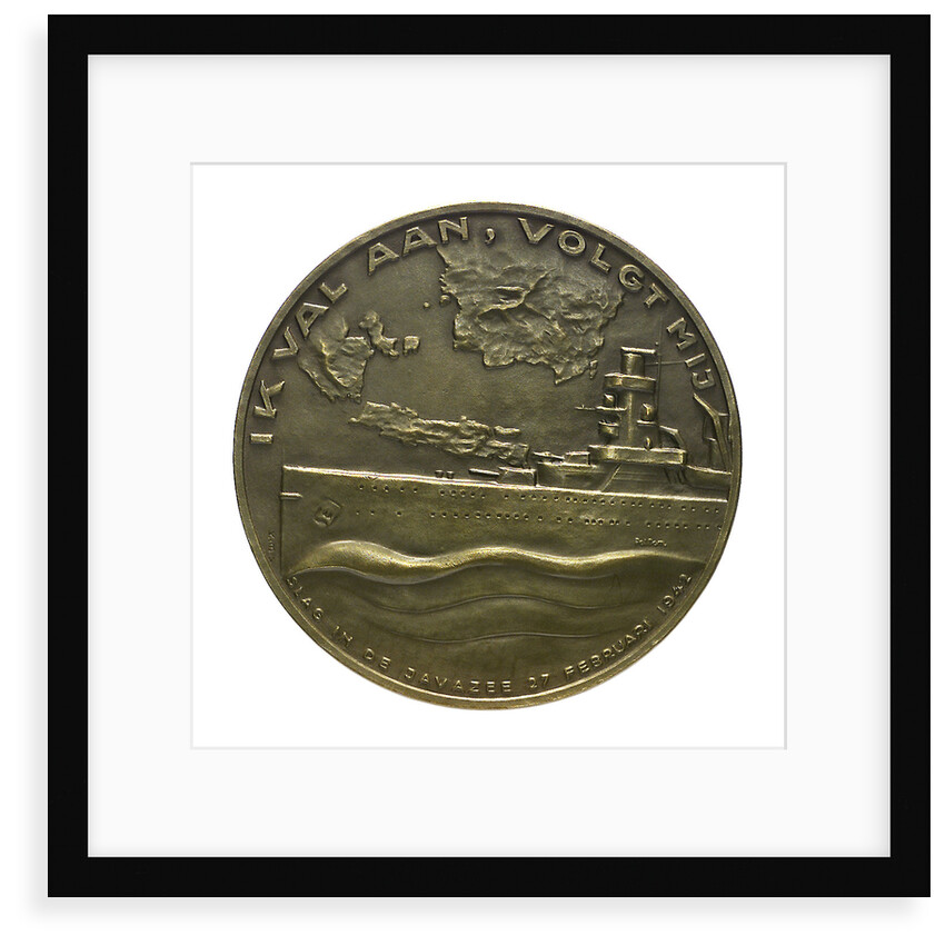 Medal commemorating the Battle of the Java Sea, 1942; reverse by Poldon