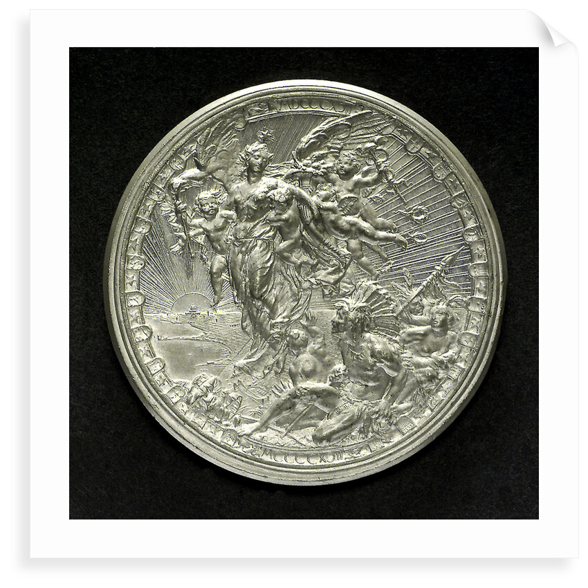 Medal commemorating the fourth centenary of the discovery of America, 1892; reverse by L. Pogliaghi