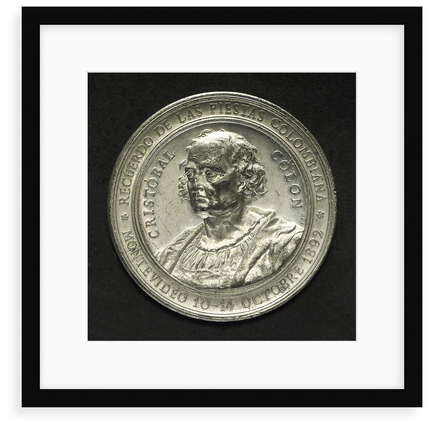 Medal commemorating the fourth centenary of the discovery of America, 1892; obverse by L. Pogliaghi