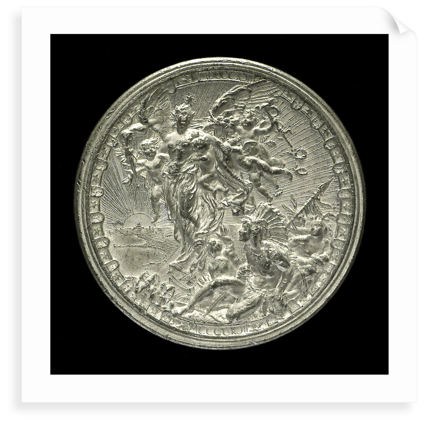 Medal commemorating the fourth centenary of the discovery of America, 1892; reverse by L. Pogliaghi