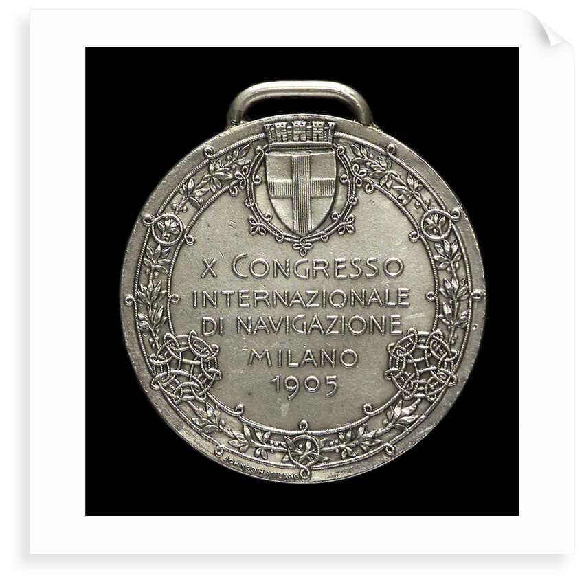 Medal commemorating the 10th International Navigation Congress, 1905; reverse by Stefano Johnson