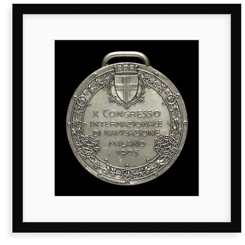 Medal commemorating the 10th International Navigation Congress, 1905; reverse by Stefano Johnson