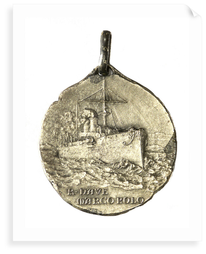 Medal commemorating the landing at Homs, 1911; obverse by Stefano Johnson