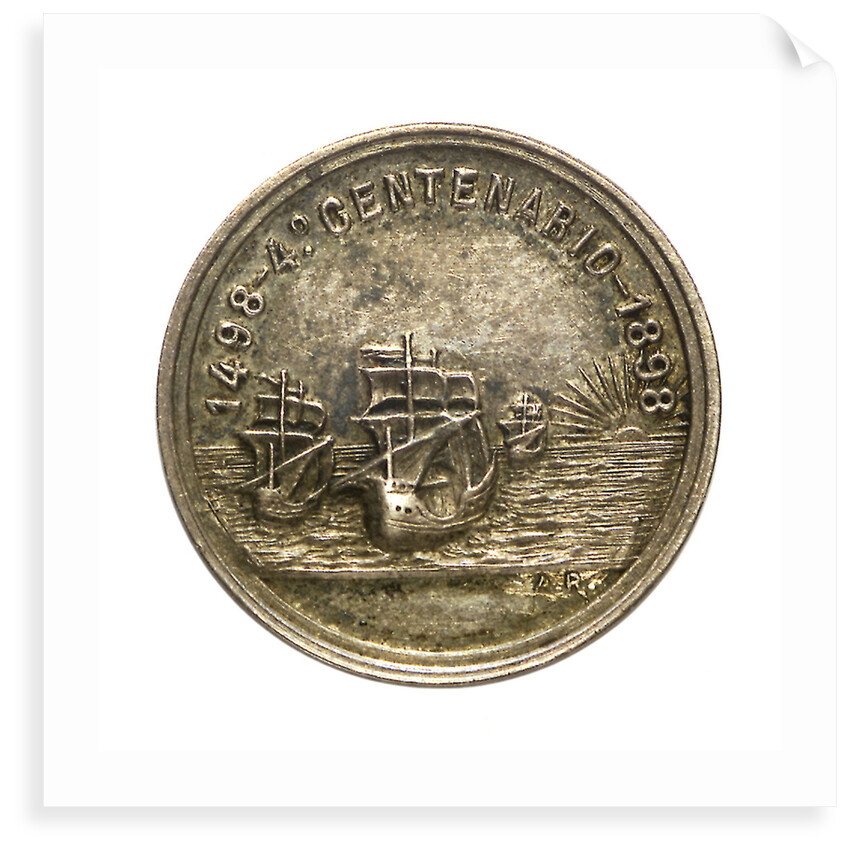 Medal commemorating Vasco da Gama (ca.1469-1524), fourth centenary, 1898; reverse by A.R.