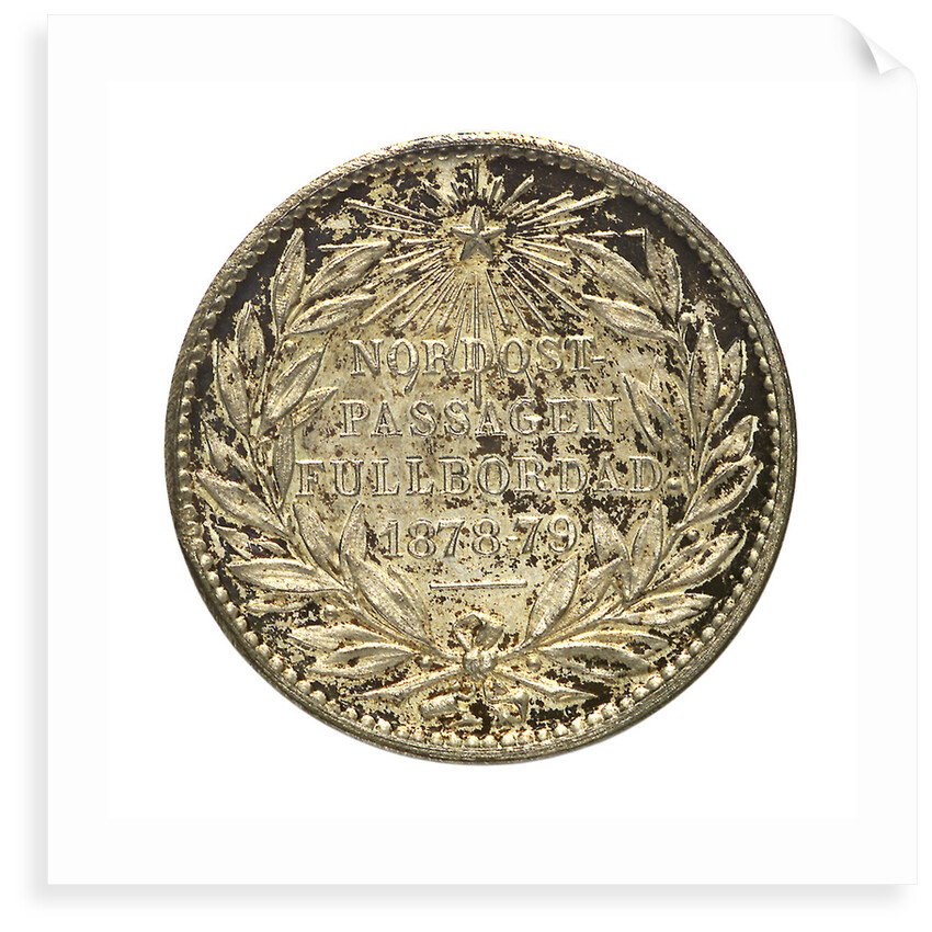 Medal commemorating the Navigation of the North East Passage 1878-1879; reverse by A. Lindberg