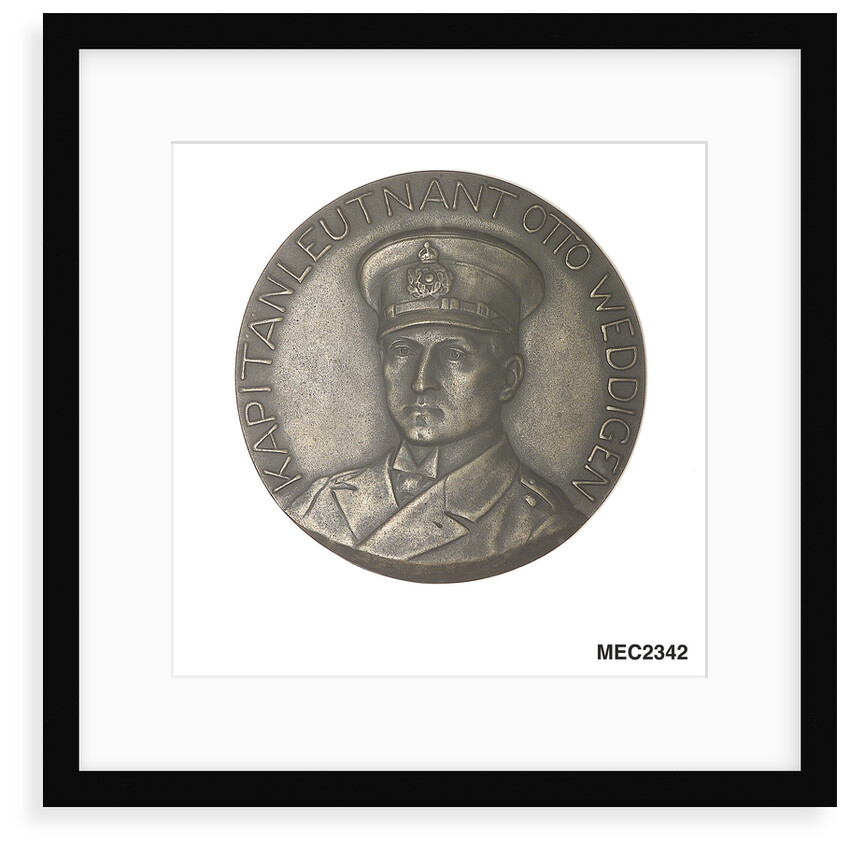 Medal commemorating the sinking of the cruisers 'Aboukir', 'Hogue' and 'Cressy' by 'U9.', 1914; obverse by H. Ziegler