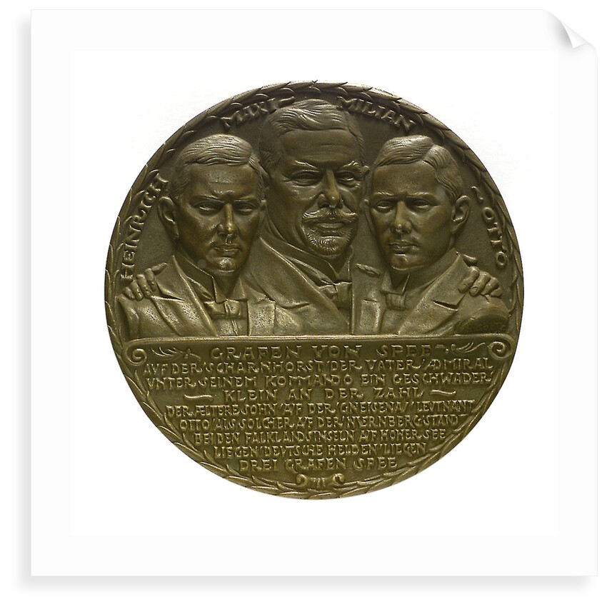 Medal commemorating the Battle of the Falkland Islands, 1914; obverse by Karl Goetz