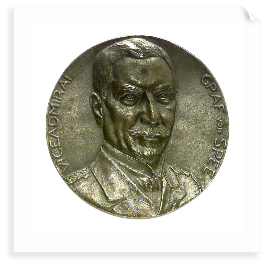 Medal commemorating the Battle of the Falkland Islands, 1914; obverse by A. L.