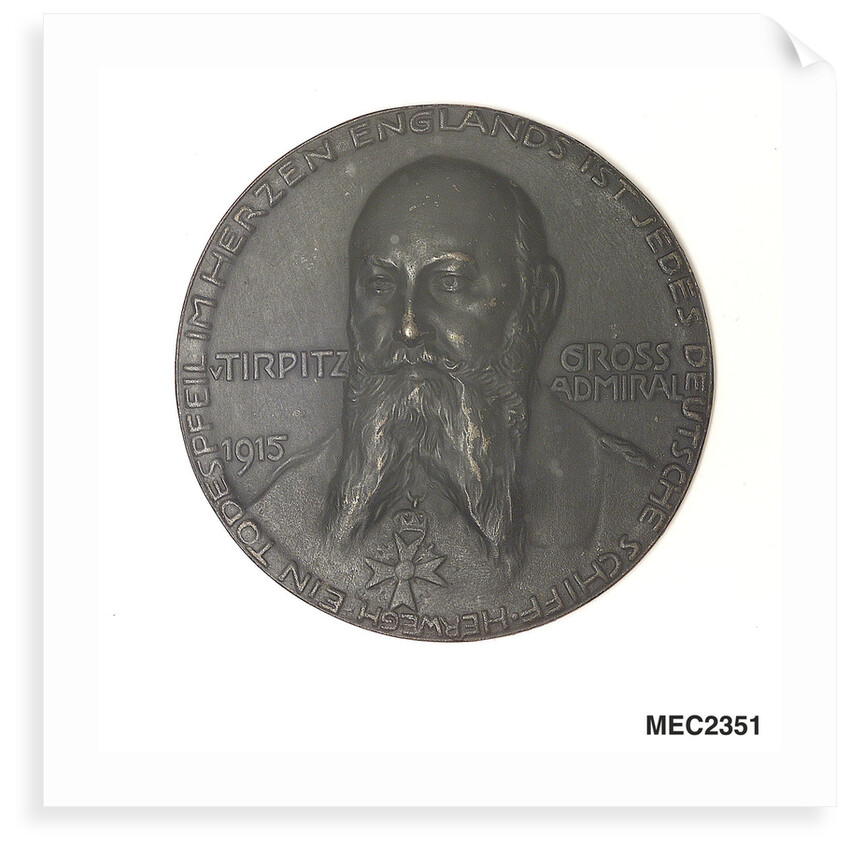Medal commemorating Grossadmiral Alfred von Tirpitz (1849-1930); obverse by P. Sturm