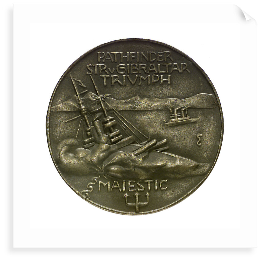 Medal commemorating Lieutenant Otto Hersing and the sinking of 'Pathfinder', 'Triumph' and 'Majestic' by 'U21', 1915; reverse by unknown