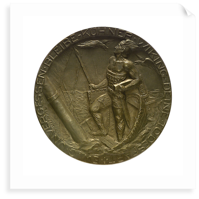 Medal commemorating Captain-Lieutenant Otto von Weddigen (1882-1915) submarine commander; reverse by A. L.