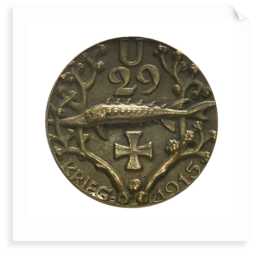 Medal commemorating Captain-Lieutenant Otto von Weddigen (1882-1915), submarine commander; reverse by unknown