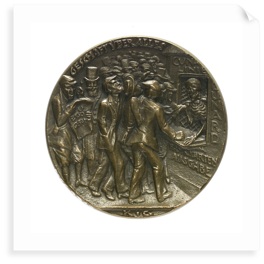 Medal commemorating the sinking of the SS 'Lusitania', 1915; obverse by Karl Goetz