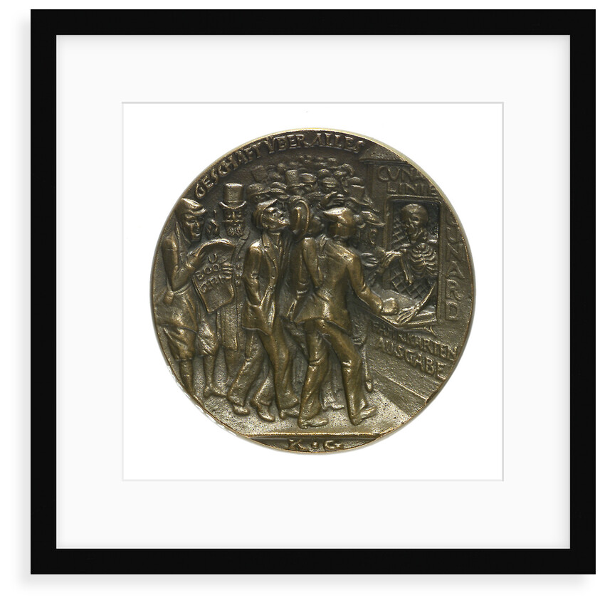 Medal commemorating the sinking of the SS 'Lusitania', 1915; obverse by Karl Goetz