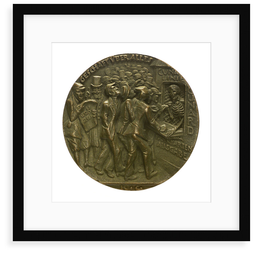 Medal commemorating the sinking of the SS 'Lusitania', 1915; obverse by Karl Goetz