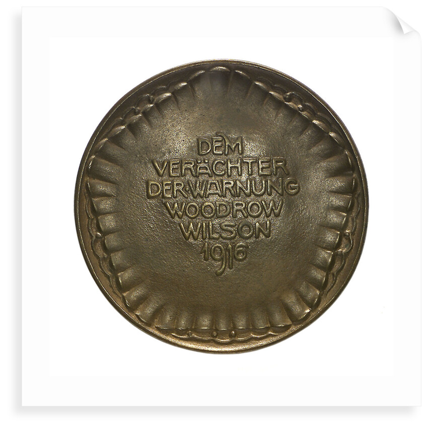 Medal commemorating the sinking of the SS 'Lusitania', 1915; reverse by W. Eberbach