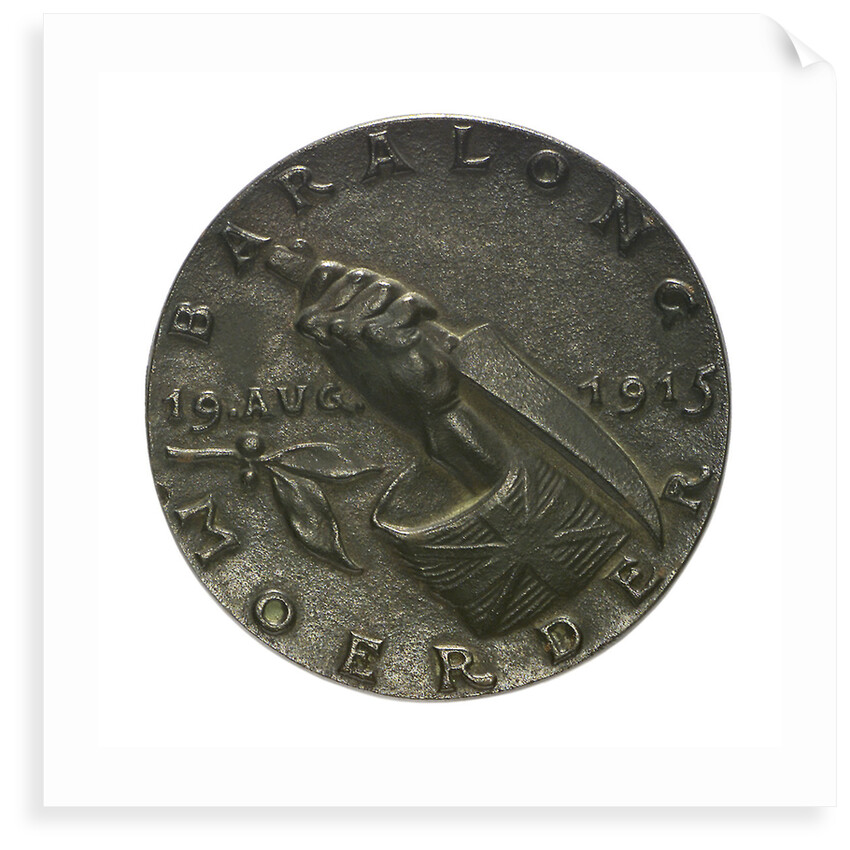 Medal commemorating the sinking of 'U27' by Q-ship 'Baralong', 1915; reverse by Karl Goetz